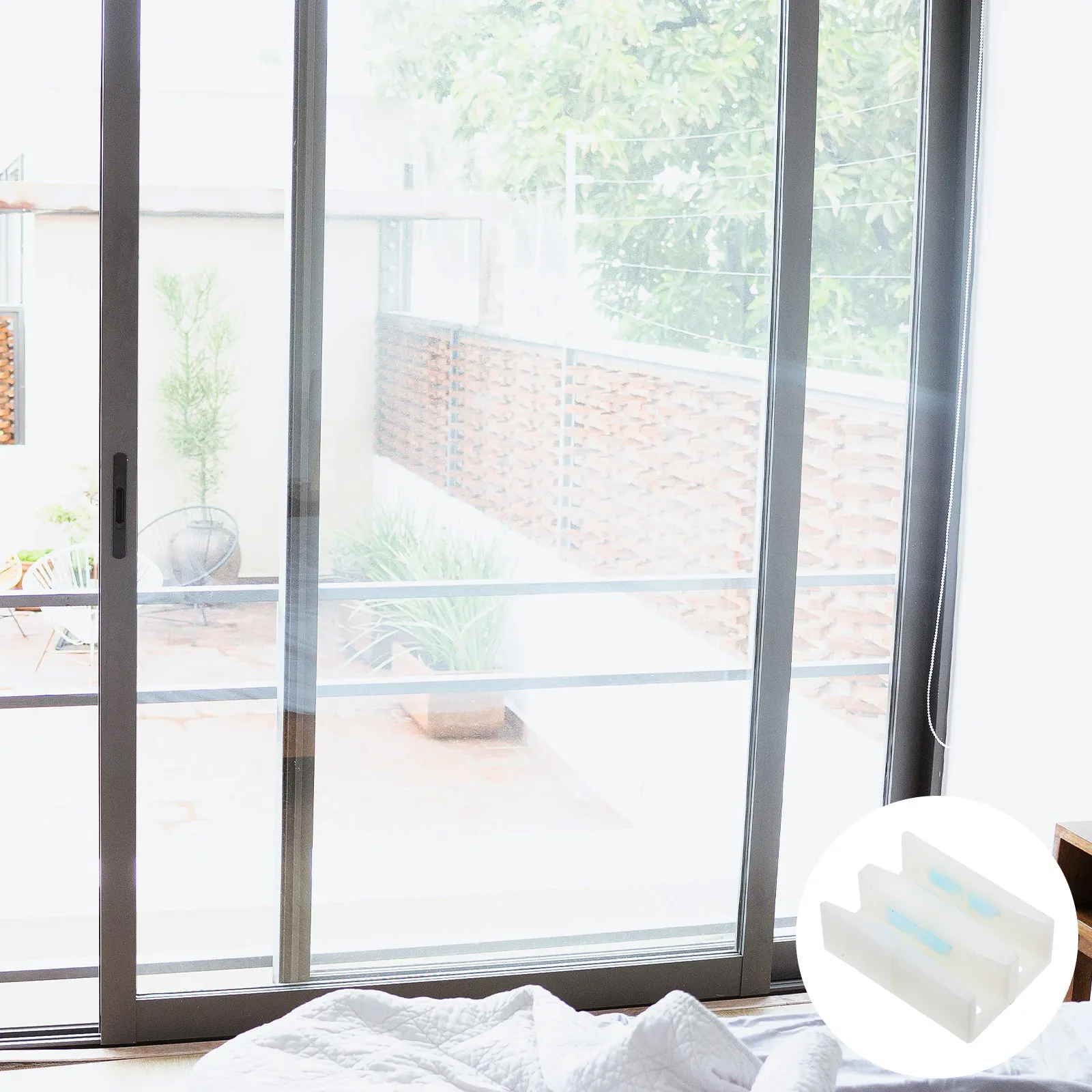 

Комплект из 16 напольных ограничителей для раздвижных дверей (для амбарных, шкафных, душевых дверей), предотвращающих раскачивание, для нижней направляющей, белый цвет