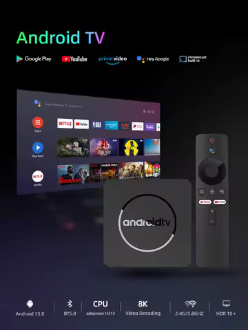 Q1ATV Android 10 Smart TV Box Allwinner H313 2GB 16GB 2G 8G Dual Wifi AndroidTV BT5.0 4K HD Set Top Box Media Player