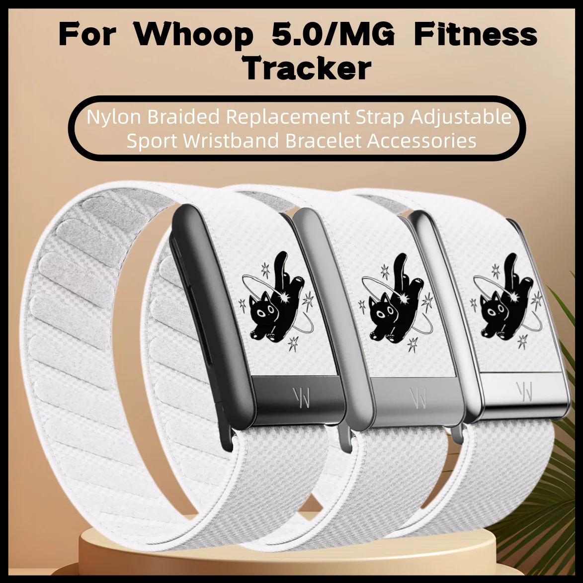 Nylon Braided Replacement Strap Adjustable Wristband Bracelet For Whoop 5.0/MG Sport Tracker Daily Workout Accessories