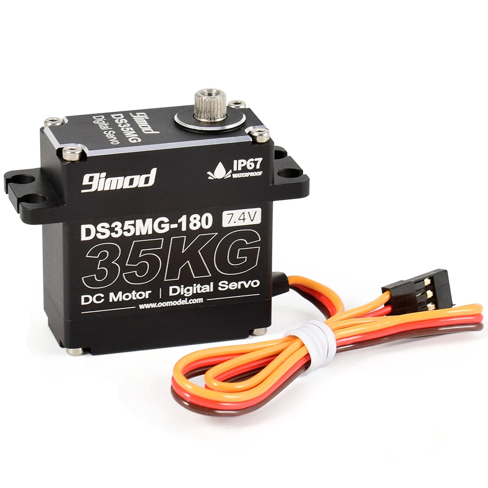 9imod DS35MG 35 kg wasserdichtes Servo 180 ° /270 ° Vollaluminiumgehäuse, Edelstahlgetriebe mit hohem Drehmoment für 1/8 1/10 RC Car – Detail 18
