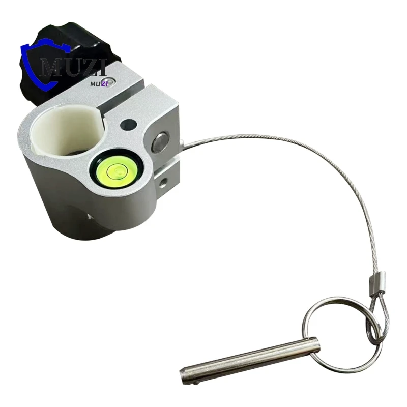 Frasco de burbuja de nivel, mecanismo de bloqueo de asiento de Metal, características integradas con pasador de bloqueo giratorio, varilla de poste telescópica de fibra de carbono de 25mm