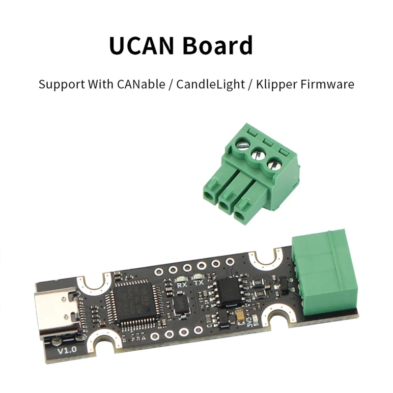 3D Printer UCAN Board Based on STM32F072 USB to CAN Adapter Support with for CAnable / CandleLight / Klipper Firmware