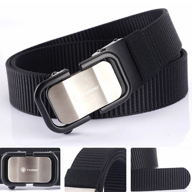 New Automatic Buckle Belt Korean Tactical Training High Quality Hunting Luxury Casual Breathable Pants Belt For Men And Women