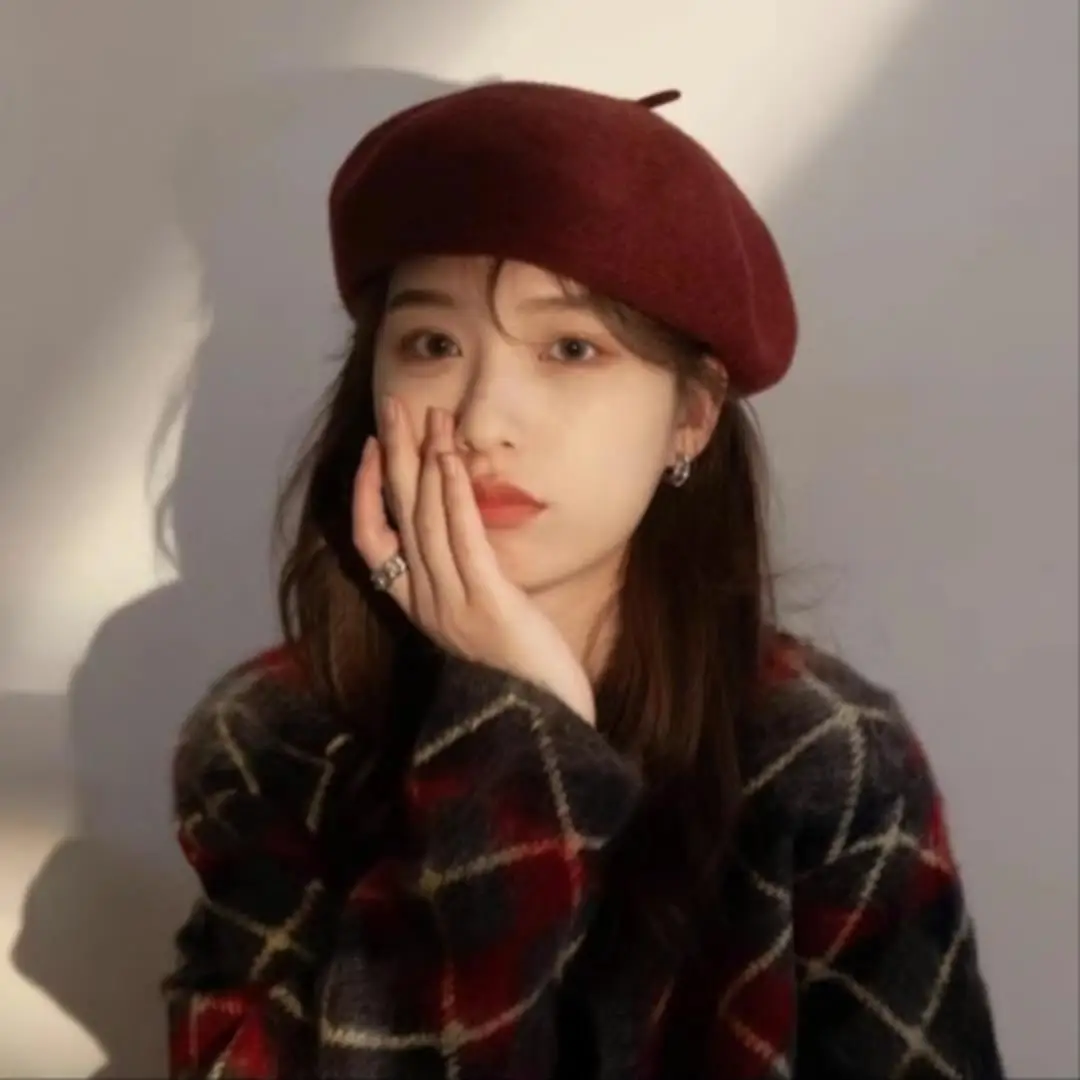 

Women Girls Warm Wool Berets Hat Solid Color Retro Plain Cap All Matched Elegant French Artist Hat Lady Xmas Gift Spring Autumn