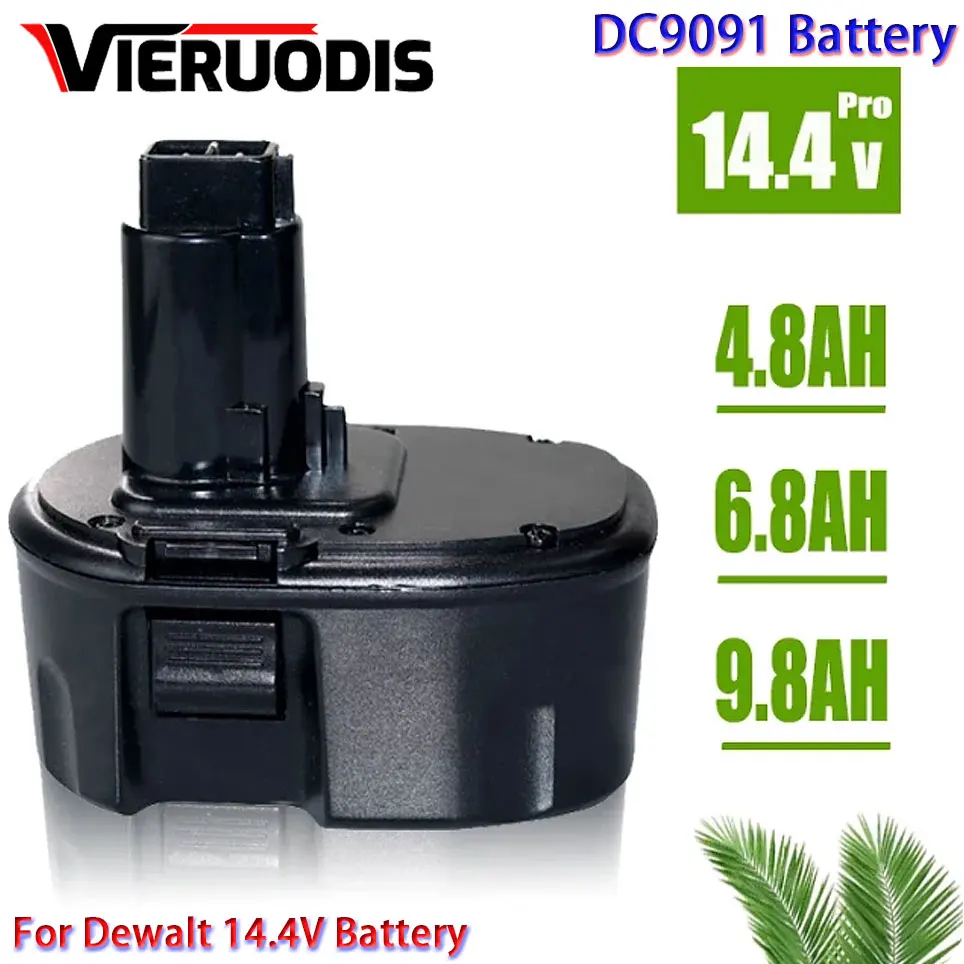 

4800mAh 6800mAh 9800mAh Replacement Battery for Dewalt 14.4V XRP DC9094 DW9091 DE9092 Cordless Power Tools