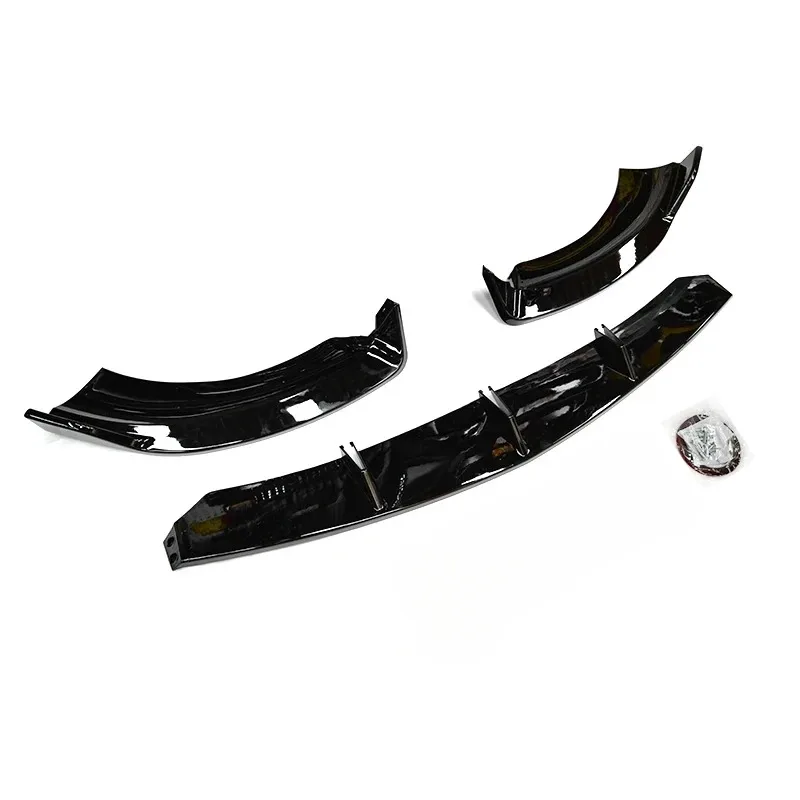 

3 PCS Front Bumper Lip for E Class W213 C238 2021+ Gloss Black SPS Trim Cover Fender Accessories