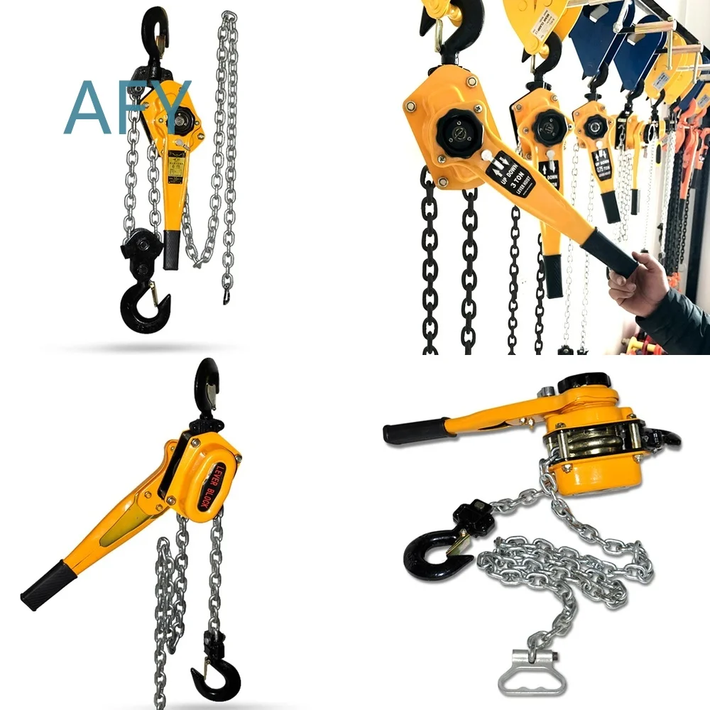 Lever Hoist for 1T 0.75T Manual Chain Hoist for Lifting Tools Heavy Duty Manganese Steel Hook Portable Hand Operated Hoist