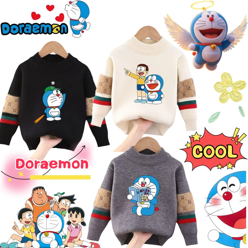 

Doraemon Nobita Nobi Gouta Takeshi knitted jumper creative high-quality cute print student warm fleece skin-friendly sweater