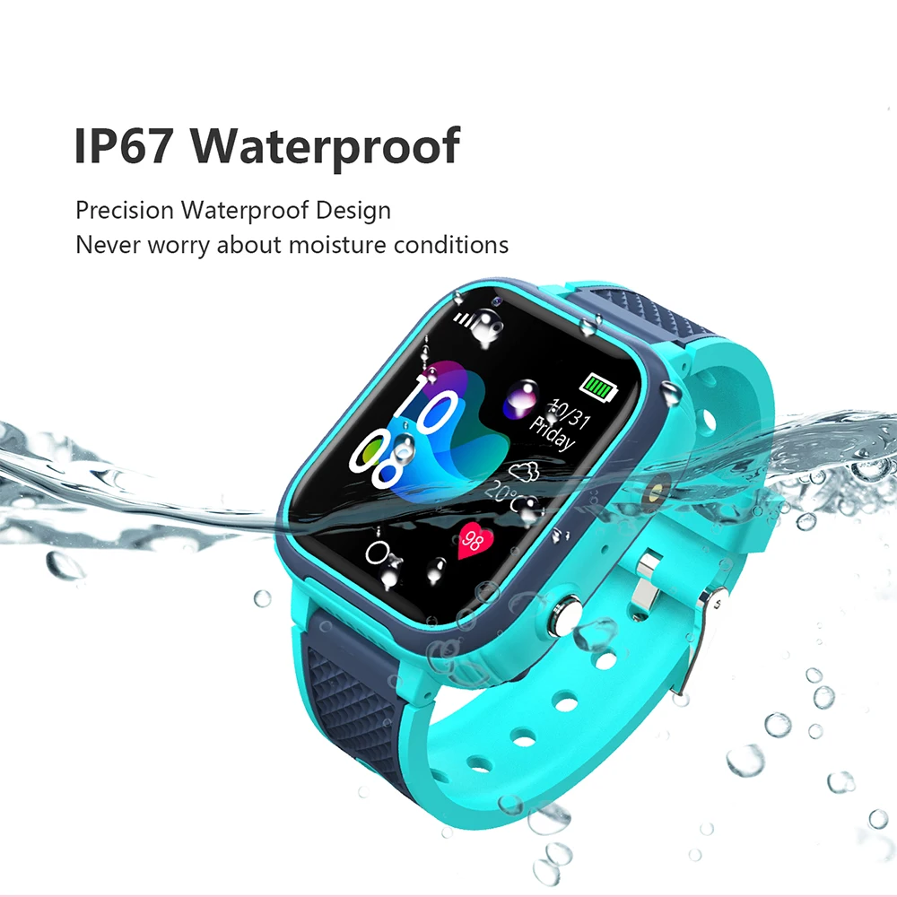 4G Kids Smart Watch 1G+8G GPS Tracker WiFi Two Way Call Video Calling Voice Chat SOS Pedometer Games Smartwatches for Boys Girl