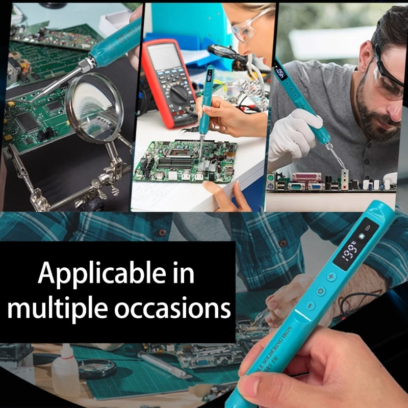 K9FB USB Hóa hàn Công cụ hàn sắt có thể điều chỉnh Nhiệt độ mang theo Phụ kiện Có sẵn sửa chữa nhà 200-450 ℃