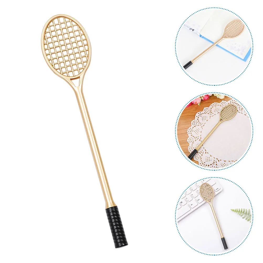 

2 шт., теннисная ракетка, гелевая ручка, черный спортивный дизайн, офис, школа, письмо, рисунок, эскизы, тонкие ручки