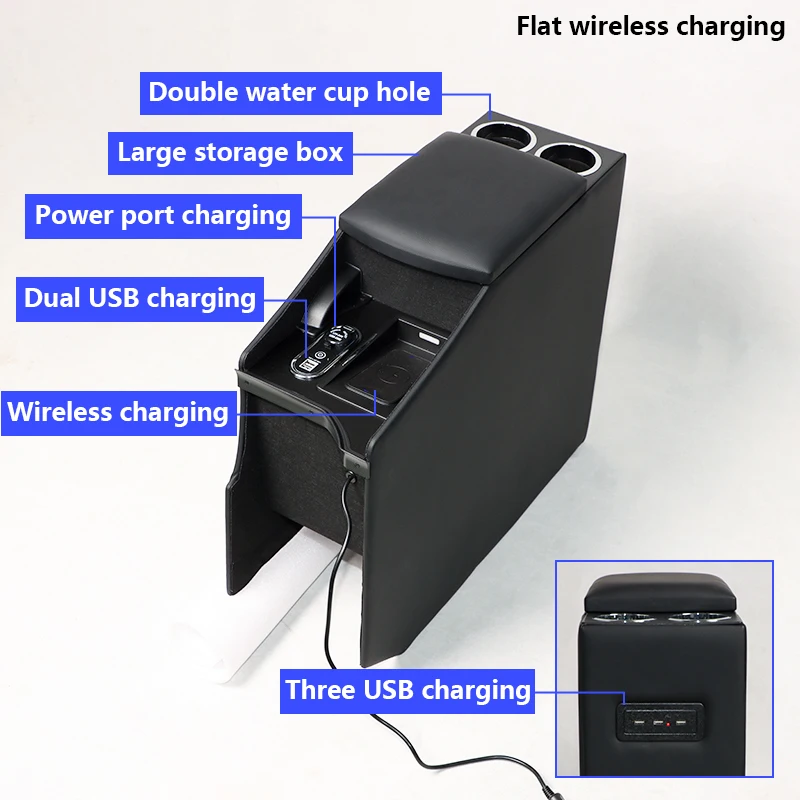 Fit For NV200 Console Box Interior Parts with USB Port Console Multi-Function Armrest Console NV200
