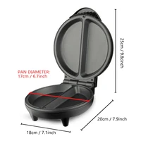 Electric Frying Pan 6.7Inch Pizzas Maker Home Omelette BBQ Pancake Baking Machine Nonstick Pan for Pizzas Quesadillas Bread Cake 3