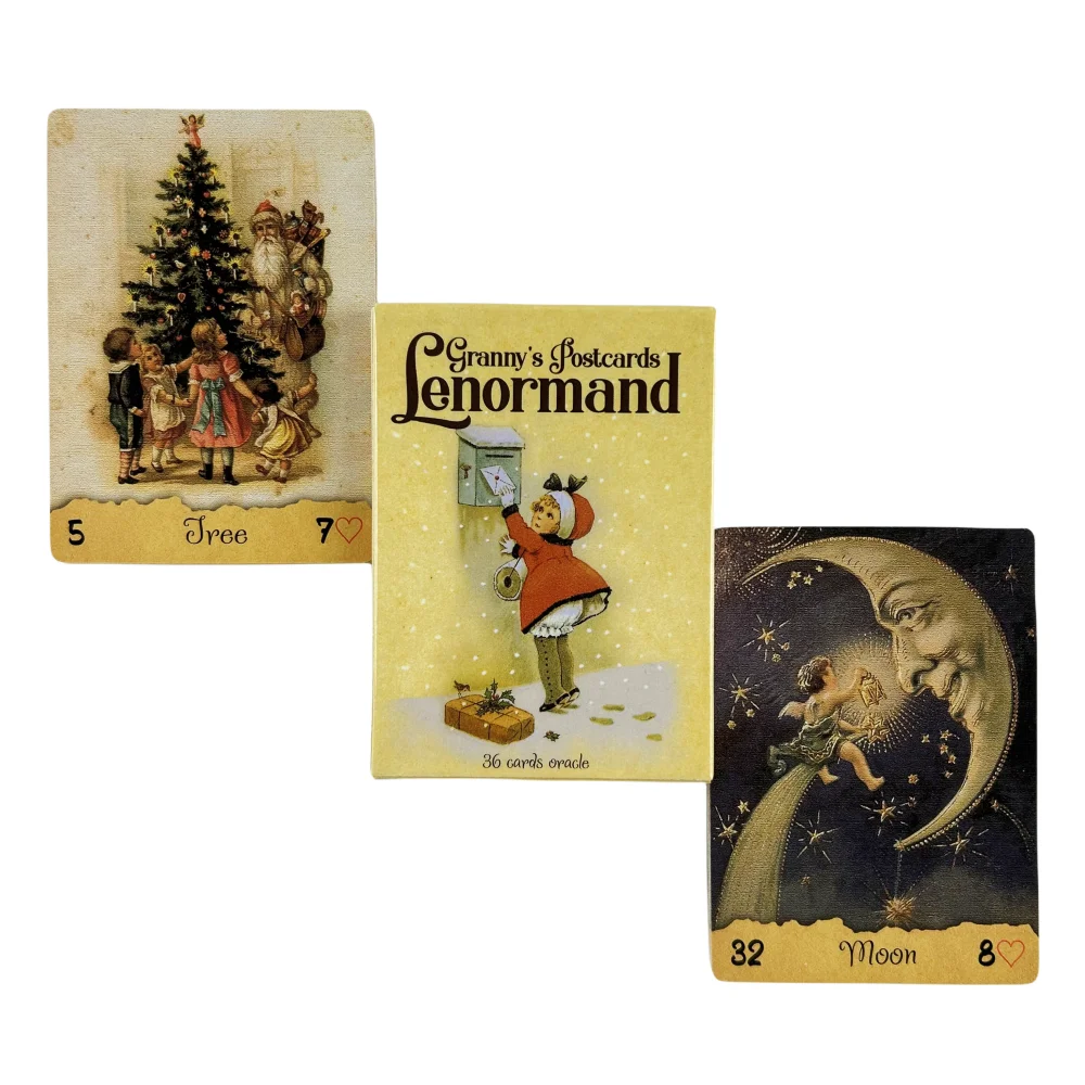 Postcards Lenormand Oracle Cards A 36 English Visions Divination Edition Deck Borad Games