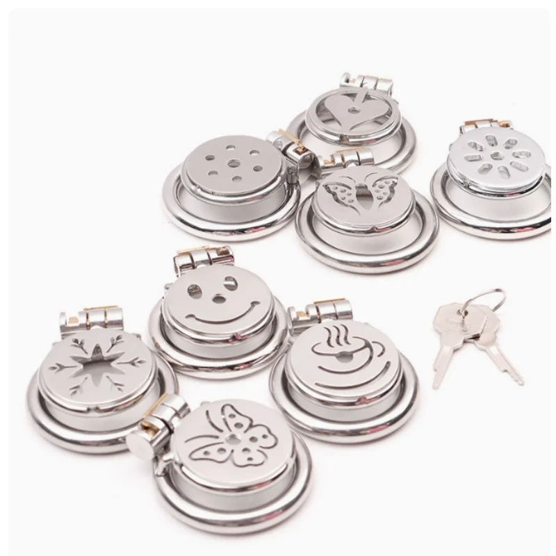 Metal Plate Male Chastity Cage Stainless Steel Chastity Lock Device Breathable Restraint Accessory for Men Adult Intimate Toy