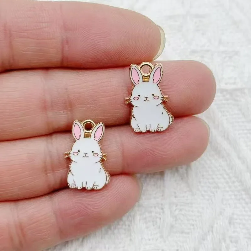10pcs Cartoon Penguin Panda DIY Korean Edition Keychain Pendant Necklace Pendant Alloy Drip Oil Jewelry Accessories view 5
