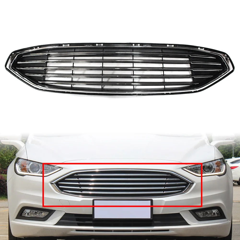 Front Bumper Center Upper Main Grill Grille For Ford Fusion Mondeo 2017-2018