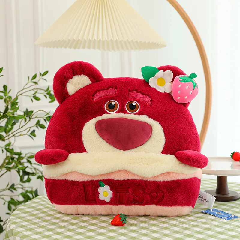 Cartoon Strawberry Bear Stitch Winnie Bear Pillow Plush Toy Cute