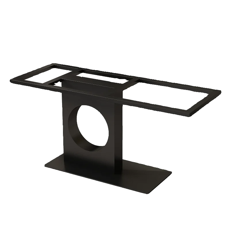 

Rock slab island table legs light luxury metal large frame office custom carbon steel