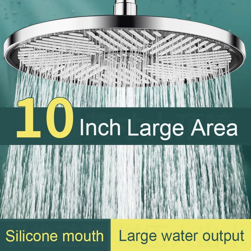 Bathroom Accessories High Pressure Shower Head 10 Inch Round Rainfall Shower Head,Handheld Showerhead,Shower Bracket