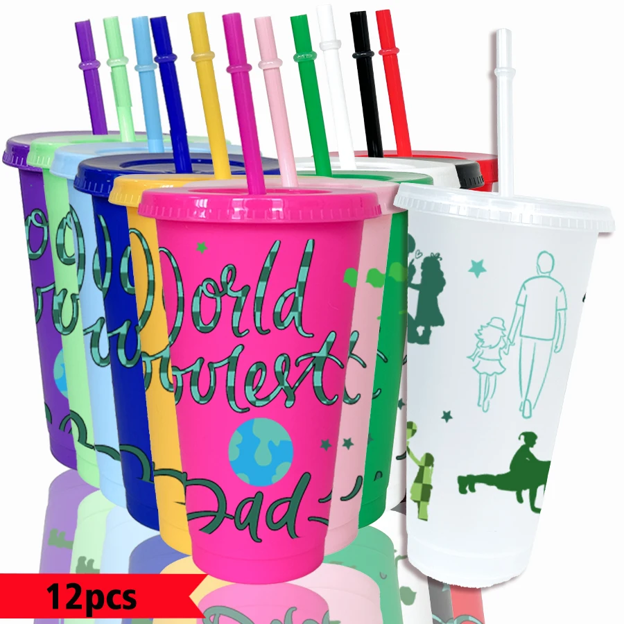 12pcs-set-character-star-pattern-26oz-colored-plastic-party-cold-cup-for-birthday-back-to-school-gift-gameday-drinkware