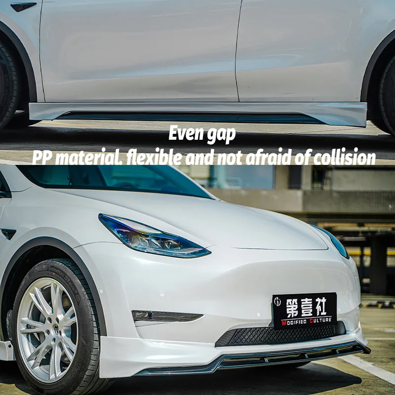 For Tesla Model Y 2017~ ABS Rear Trunk Wing Spoiler Car Styling Front Lip / Rear Lip Rear Bumper Lip Diffuser Splitter Body Kit