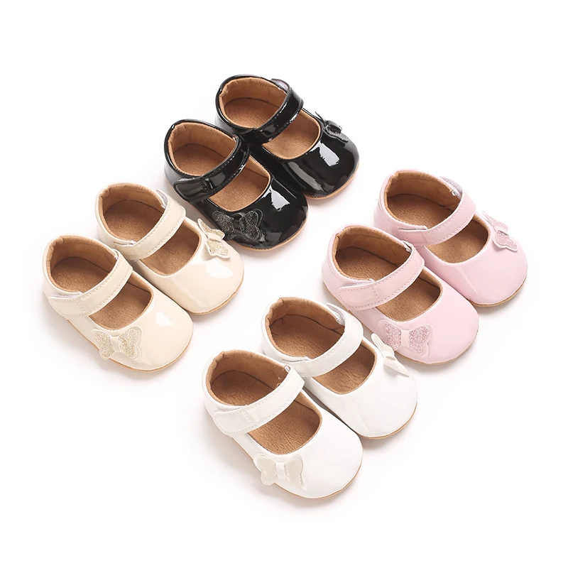 

Обувь для маленьких девочек, балетки принцессы, нескользящая плоская мягкая подошва, хлопковая резиновая кроватка, детские первые ходунки с узлом-бабочкой