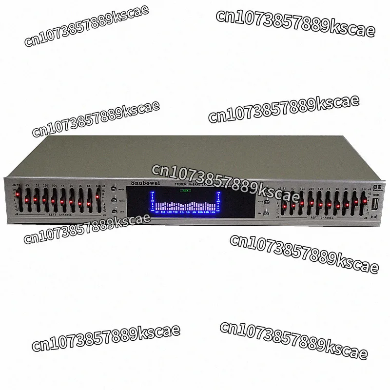 EQ-898BT HIFI Digital HD Stereo Preamplifier Built-In USB Bluetooth Home Stage Equalizer Dual 10 Segments 220V