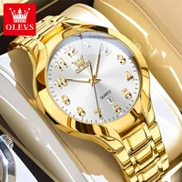 OLEVS 3650 montres en or pour hommes classique grand cadran numérique Date automatique étanche lumineux Original montre-bracelet à Quartz pour hommes nouveau 4