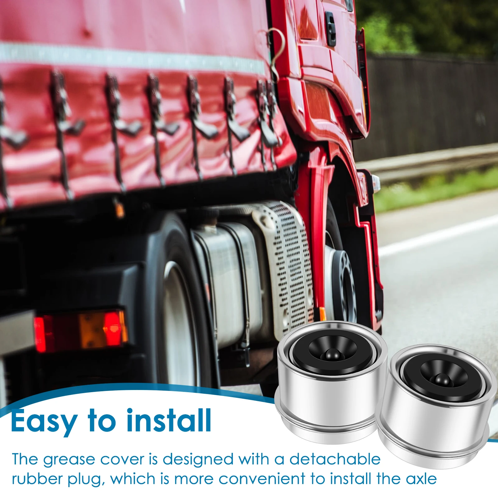 4 Stuks Trailer Lager Stofkap 1.98/2.75 Inch Ijzeren Trailer As Vet Covers Stevige Trailer Wielnaaf Center glijmiddel Vet Covers