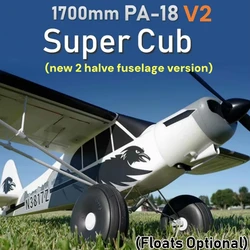 FMS RC Airplane 1700MM 1.7M PA-18 J3 Piper Super Cub Trainer Beginner PA18 PNP Model Plane Aircraft Floats optional New