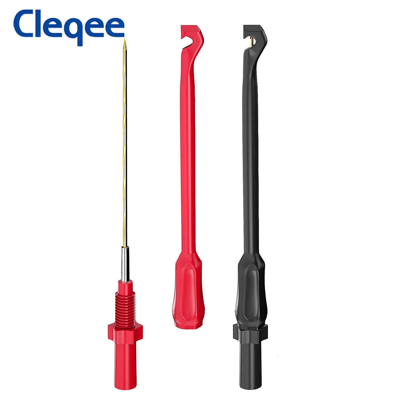 Cleqee P30036A Safety Wire-Piercing Probes Non-Destructive Puncture Probe With 4mm Jack Multimeter Automotive Test Hook Tool