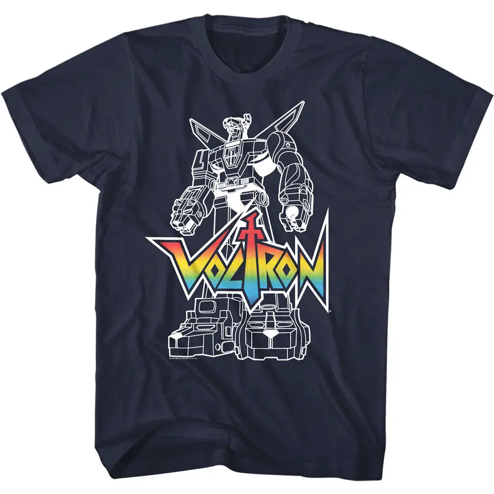 

Voltron Lion Force Robot Outline Men's T Shirt Golion Team Cartoon