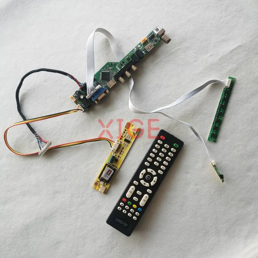 

Плата контроллера экрана для LP150X12 B150XN05 QD15XL11 QD15XL15 USB+AV+VGA+HDMI 30Pin LVDS 1024*768 2CCFL 1024x768 Комплект для самостоятельной сборки