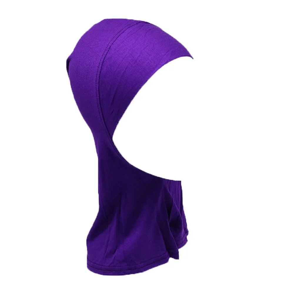 뜨거운 판매 모달 Hijab 스카프 모자 이슬람 Underscarf 머리 커버 Shawls 여성용 솔리드 그레이 핑크 블루 퍼플 화이트 카키 RIMAIRE