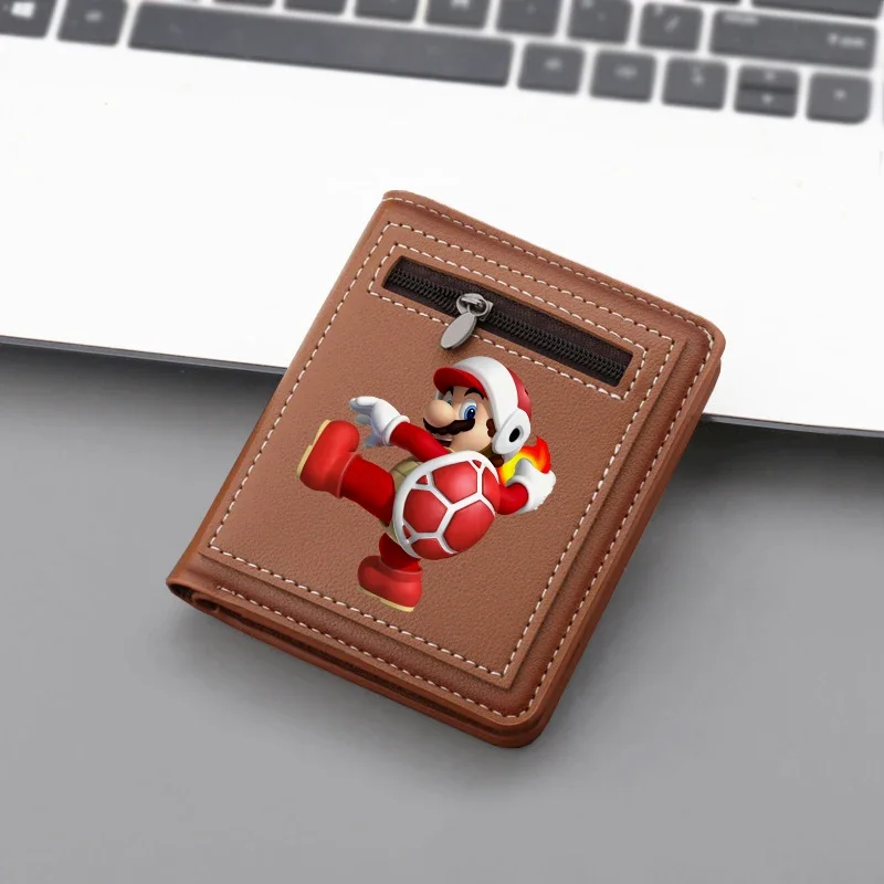 Кошелек Super Marios для мальчиков, сумка для карт с героями мультфильмов, портативная сумка для хранения банковских карт большой емкости, детский подарок на день рождения