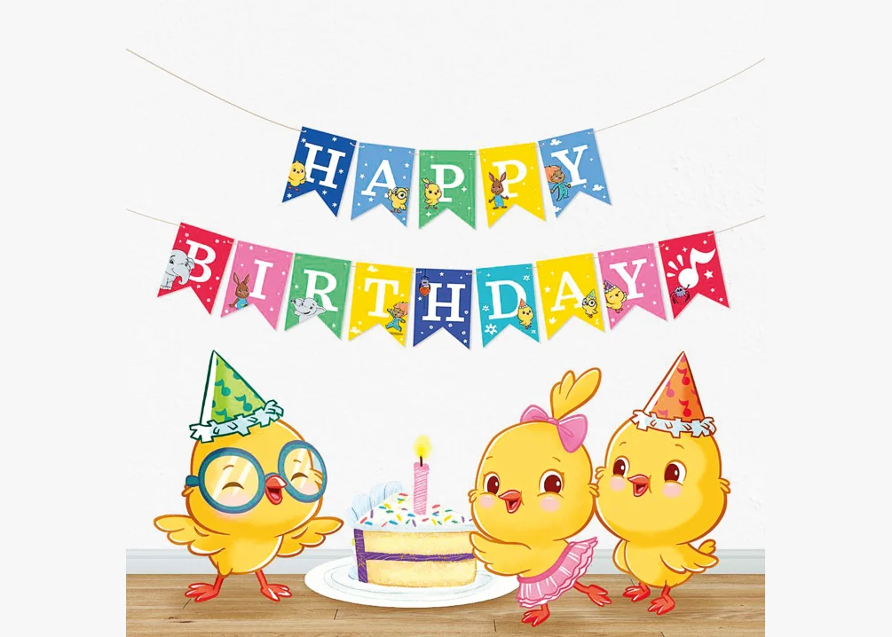 7x5FT Personalized Canticos Pollitos Chicks Chicken Happy Birthday Party Custom Photo Background Backdrop Vinyl 220cm x 150cm