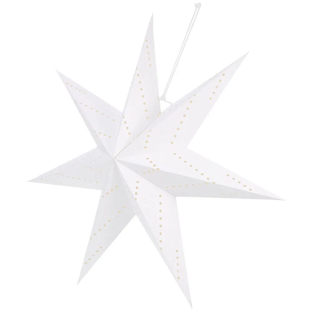 

Hanging Star Lamp Shade Elegant 7-Angle Paper Lantern for Indoor Outdoor Decor Portable Foldable Light Shade Romantic