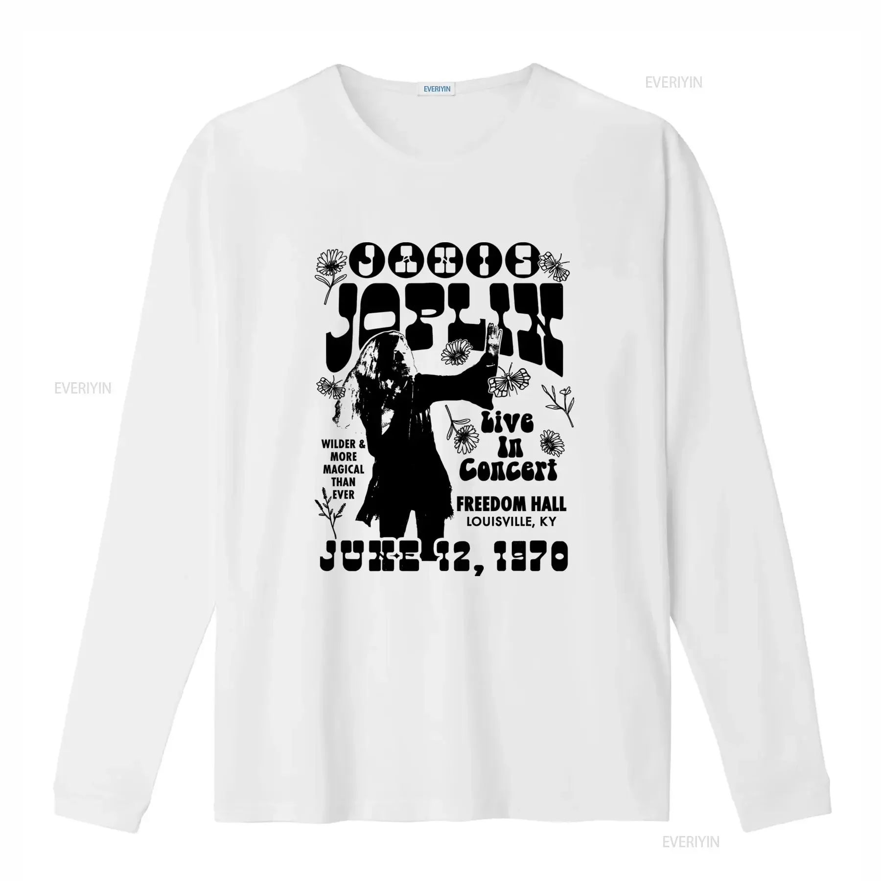 Janis Joplin Live in Concert 1970 Freedom Hall Louisville KY T Shirt S 5XL Wilder More Magical Than Ever Design vintage Washed