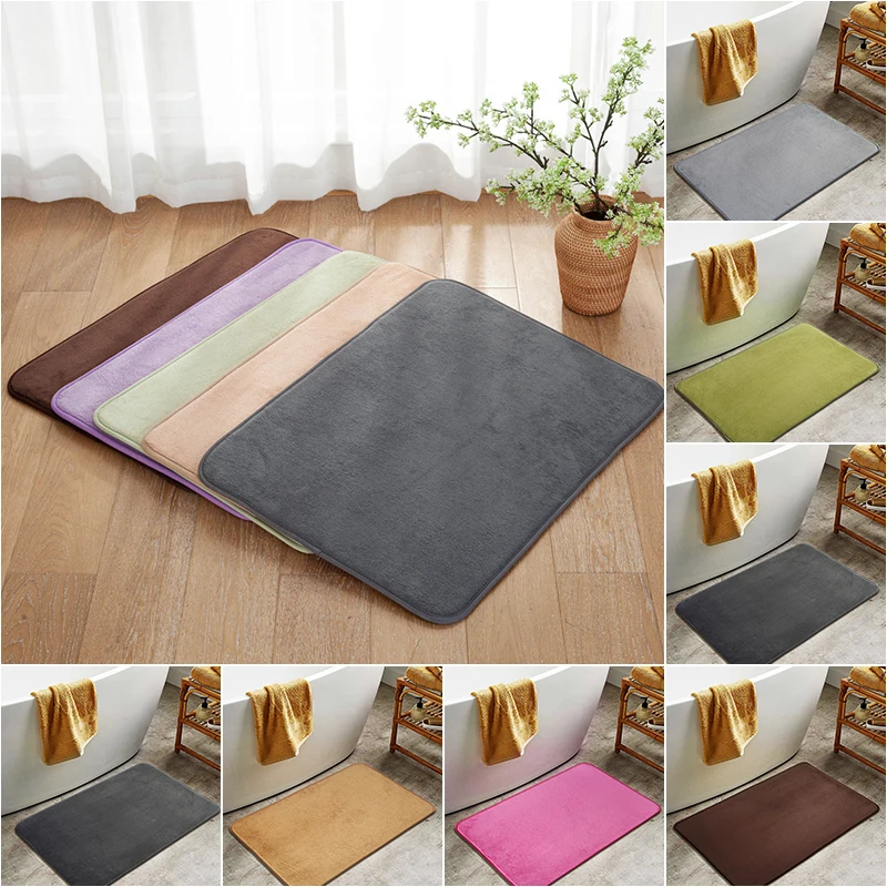 Home Bathroom Solid Color Carpet Minimalist Comfortable High Specification Rug Simple Care Small Size Area Mat Living Room Rugs