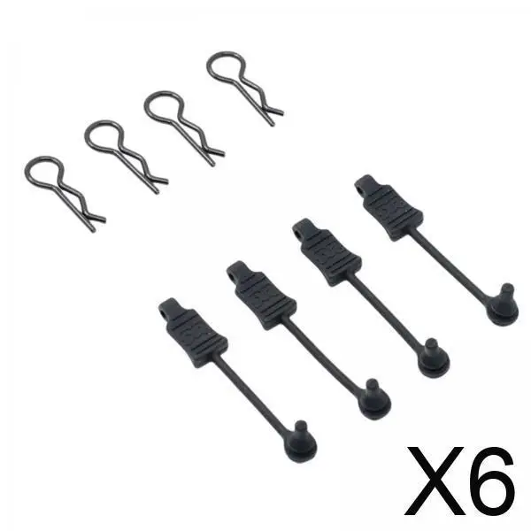 

6x 4 Pieces RC Car Body Clips Retainer Replacement Shell Fixed Buckle DIY /7 1/8 RC Car