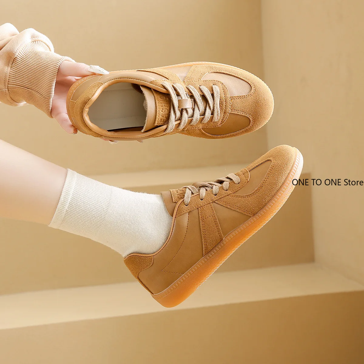 Hot Sale Women's Sneakers 2025 New Pu Leather Ladies Moral Training Shoes Casual Spring Flat Shoes Women Size 44 Tenis De Mujer