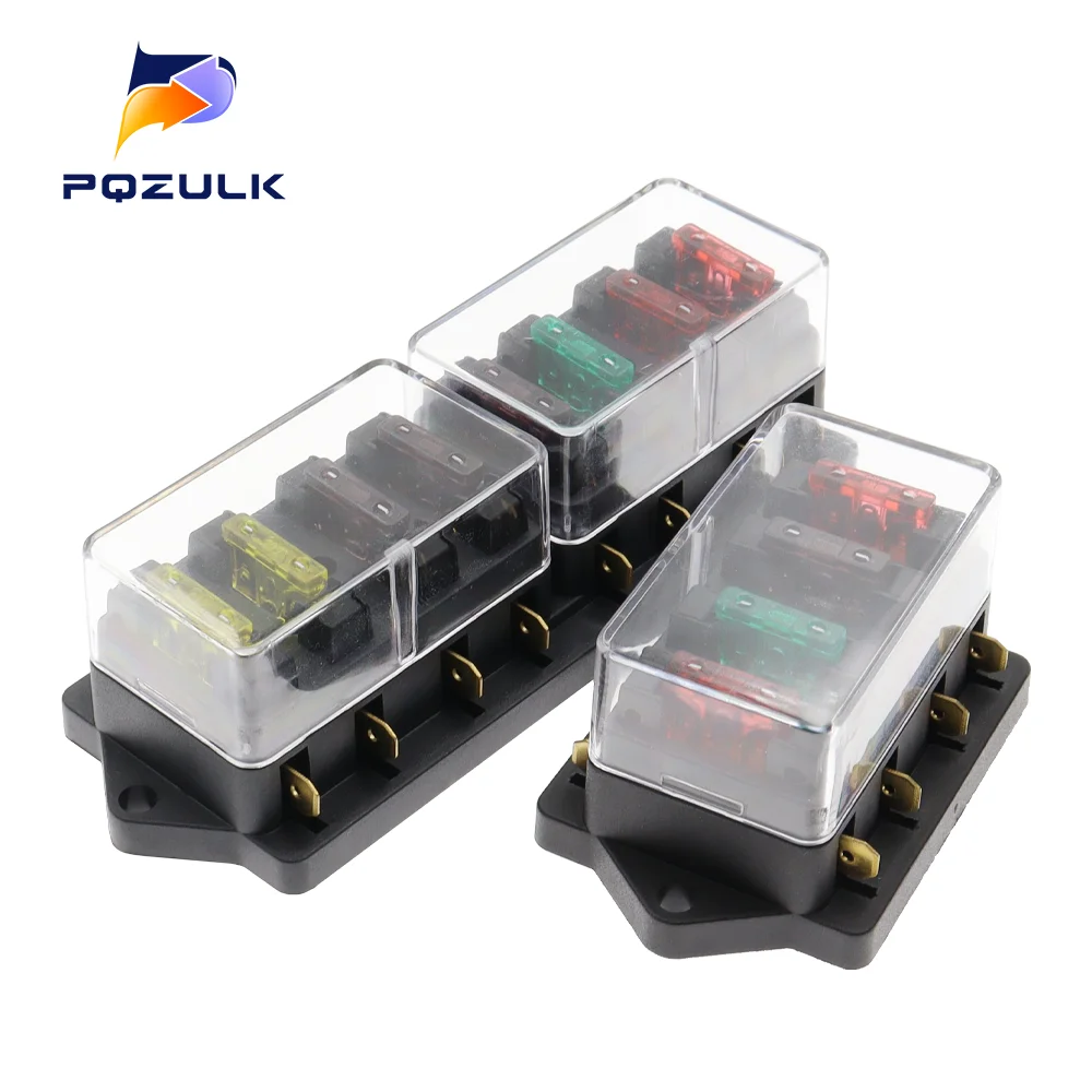 Car fuse holder 4/6/8/10/12 Way Circuit Standard ATO Blade Fuse Box Block Holder 12V/24Ve For 22mm Handlebar Motorcycles E-Bikes