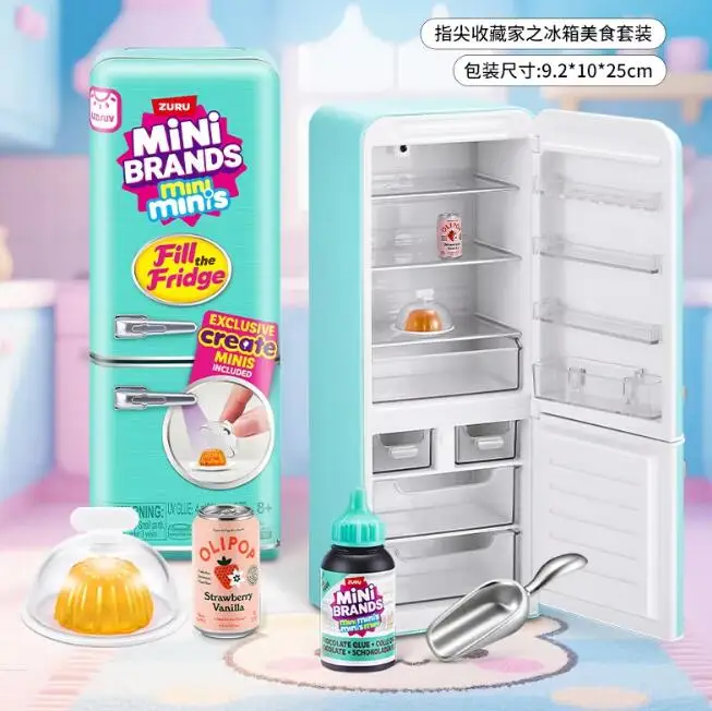 الأصلي ملء الثلاجة ثلاجة صغيرة مجموعة الماركات الصغيرة الكرة سلسلة صندوق أعمى صندوق غامض اللعب منزل لعبة ديكور ألعاب أطفال الهدايا #4