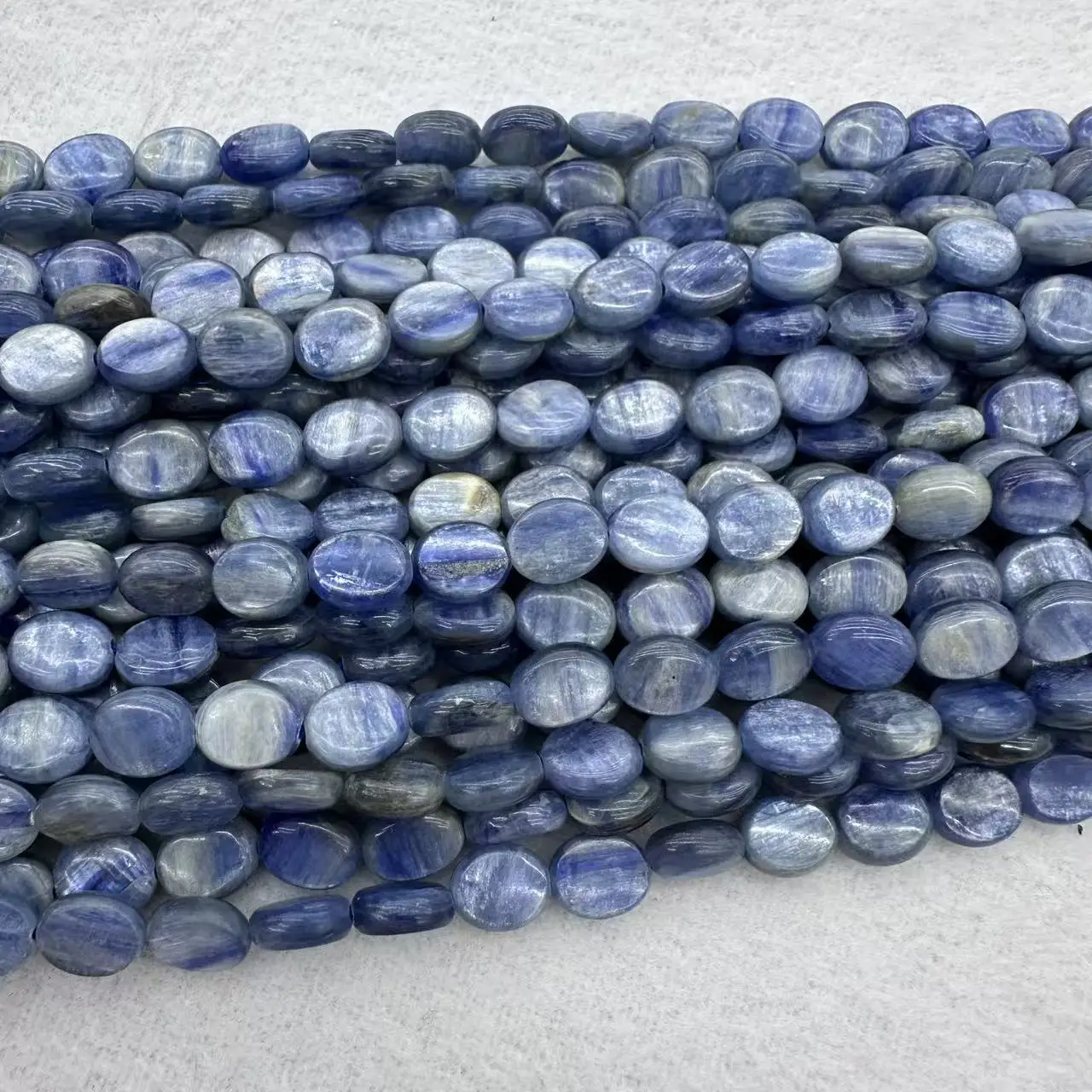

Natural Blue Kyanite Oval Shape Beads About8x10mm Making DIY Bracelet Necklace for Woman ManJewelry Making Accessories Wholesale