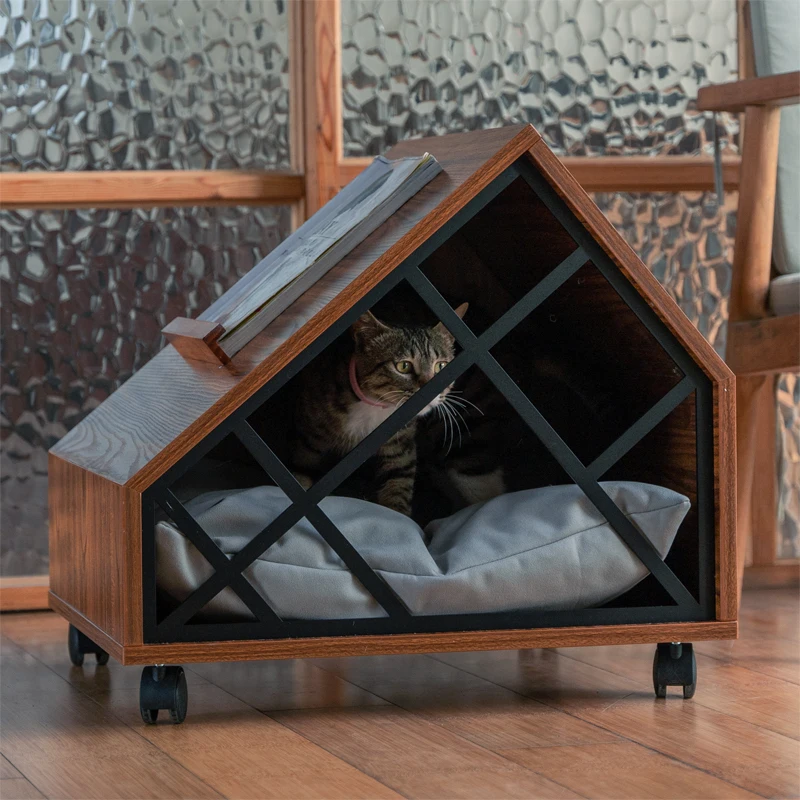 Cat Litter Cat House Semi-enclosed Human Cat Sharing Cabinet Four Seasons General Summer Home Cat House Cat Cabinet Pet Litter