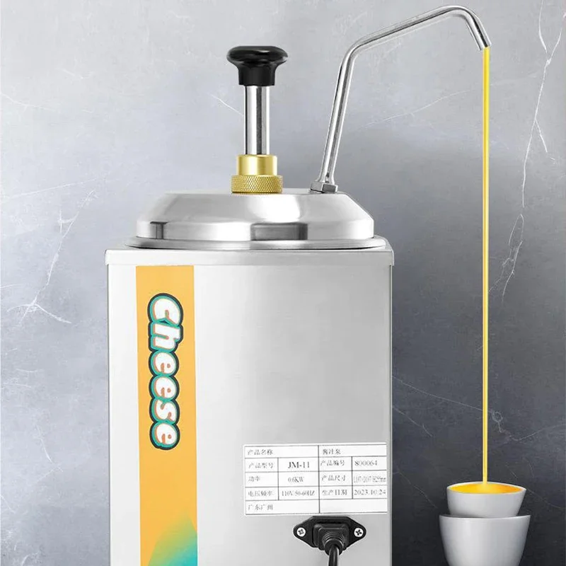 Calentador de mermelada de queso de acero inoxidable, máquina de fusión, bomba eléctrica de mermelada de frutas y salsa de 2,5 L, máquina dispensadora de Chocolate caliente de 600W