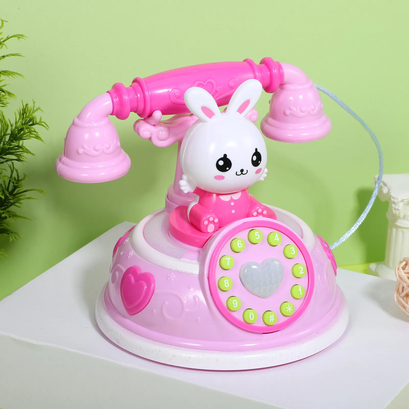 

Пластиковый телефон-имитация с циферблатом для детских игр, развивающая игрушка для ролевых игр, подарок