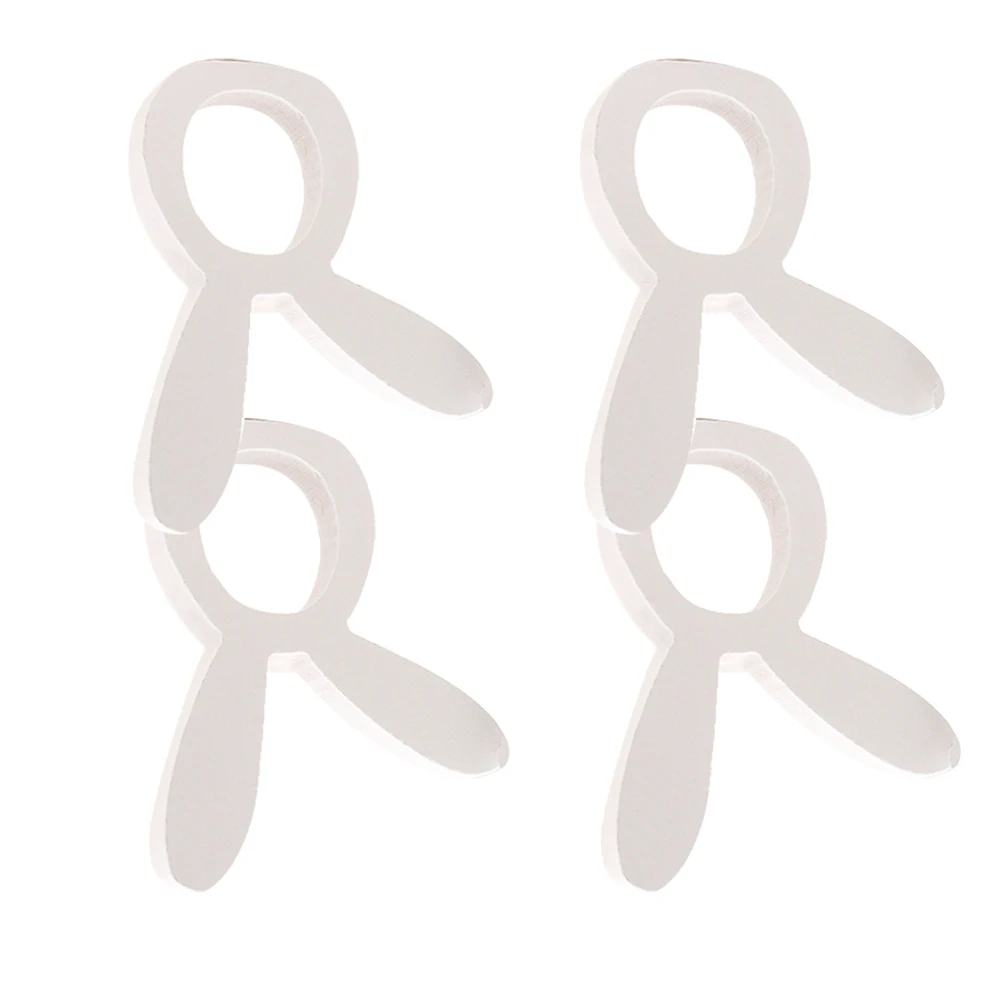 

4PCS Wooden Rabbit Napkin Rings Easter Long Lasting Use Home Hotel Cartoon Serviette Holders Buckle