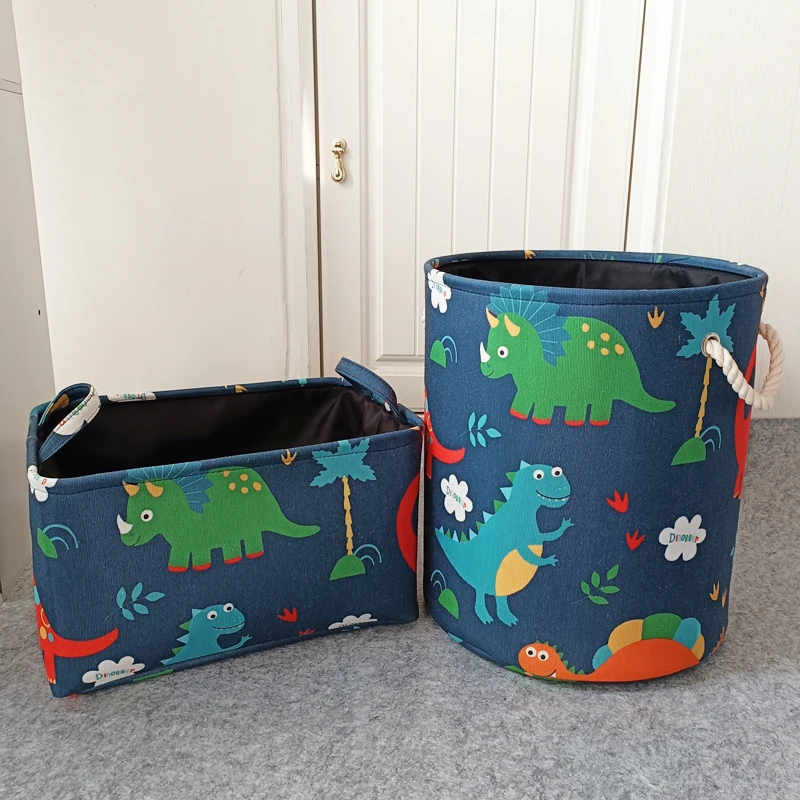 Dinosaur Storage Basket Foldable Laundry Basket Toy Clothes Storage Hamper Organizer Storage Box for Bathroom Bedroom Nursery